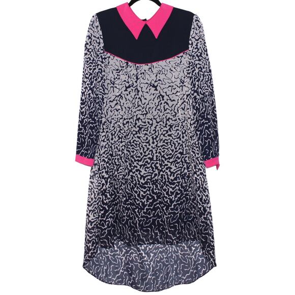 Blue Pink White Polka Dot Tunic Dress Size Large - Picture 1 of 5